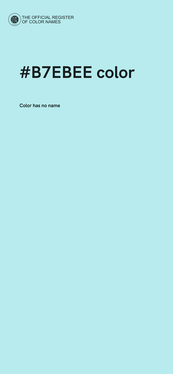 #B7EBEE color image