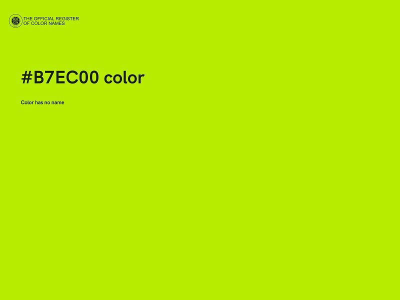 #B7EC00 color image