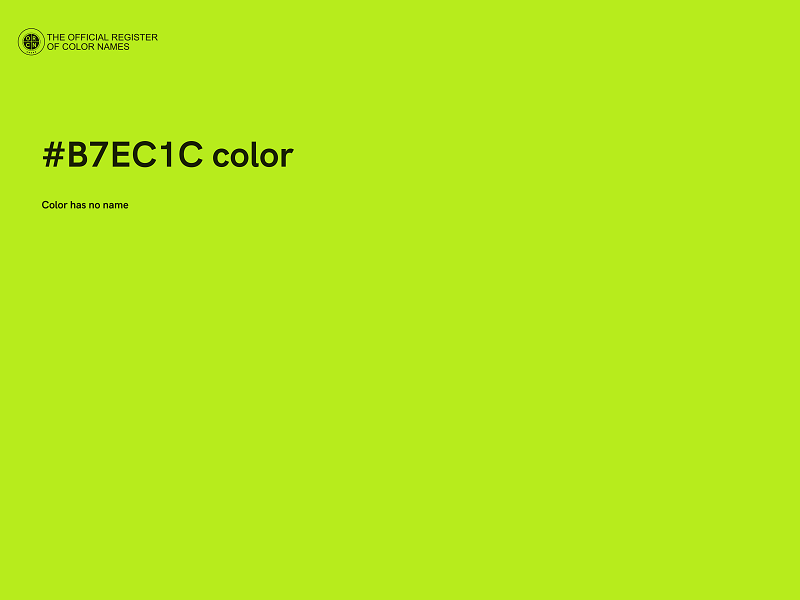 #B7EC1C color image