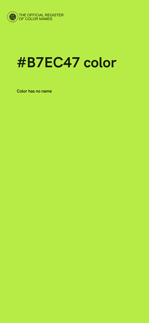 #B7EC47 color image