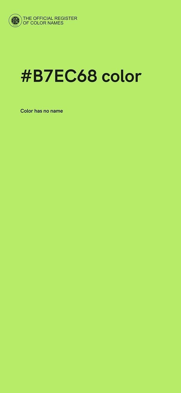 #B7EC68 color image