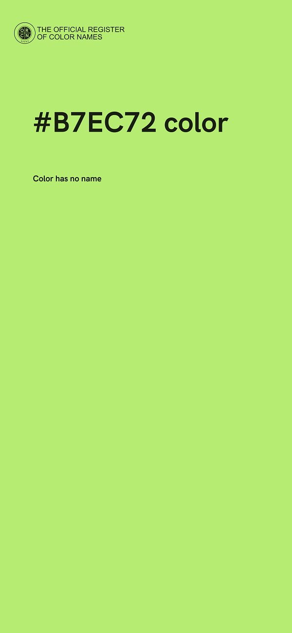 #B7EC72 color image