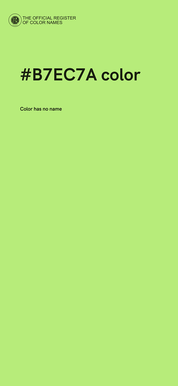 #B7EC7A color image