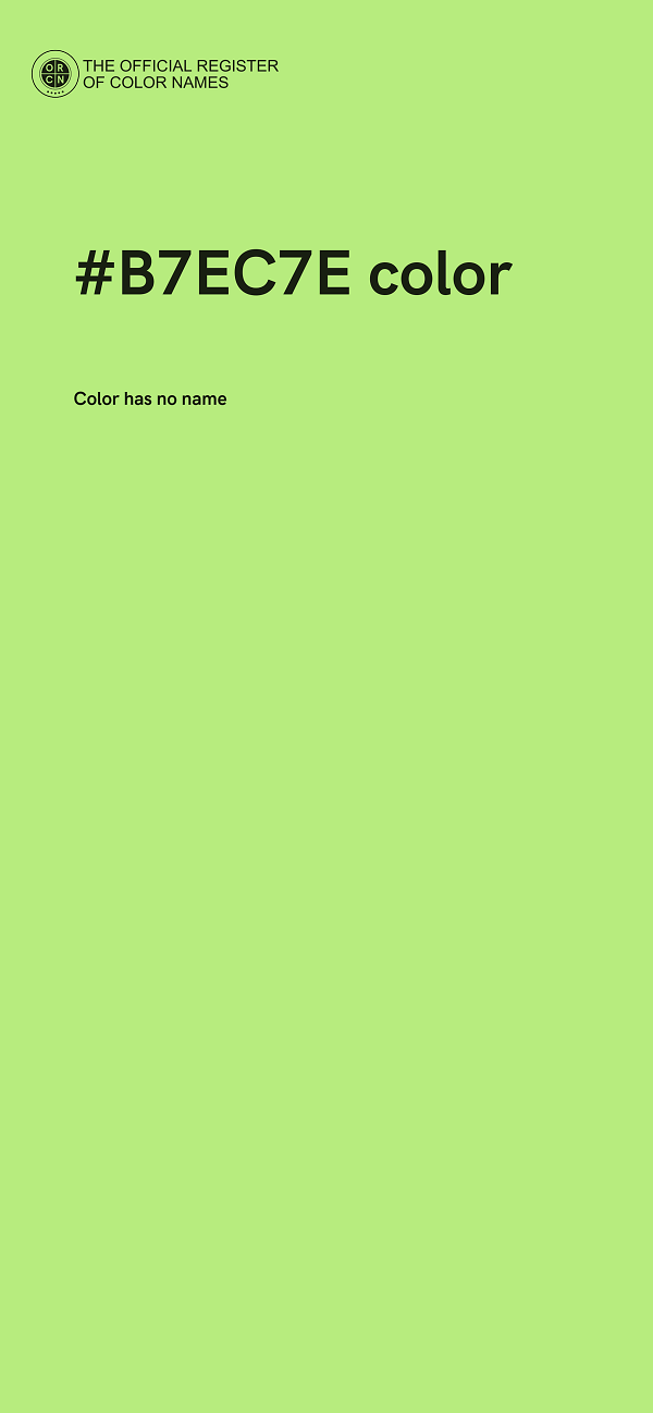 #B7EC7E color image