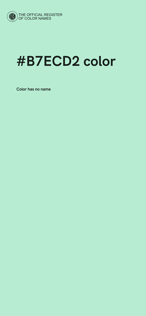 #B7ECD2 color image
