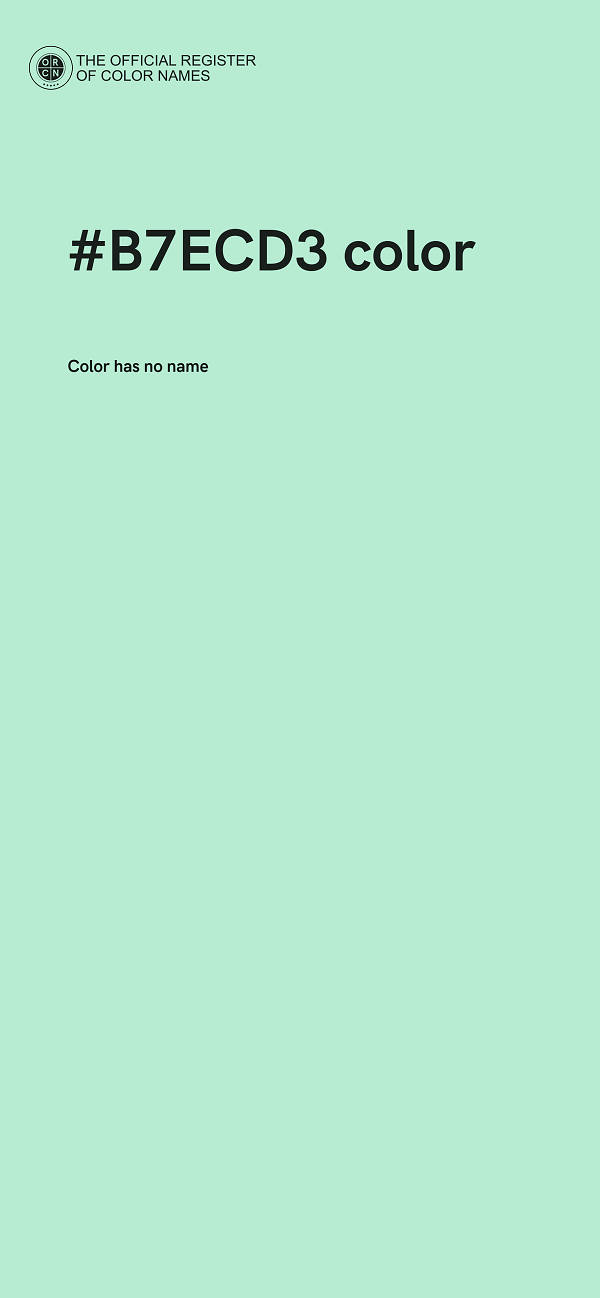 #B7ECD3 color image