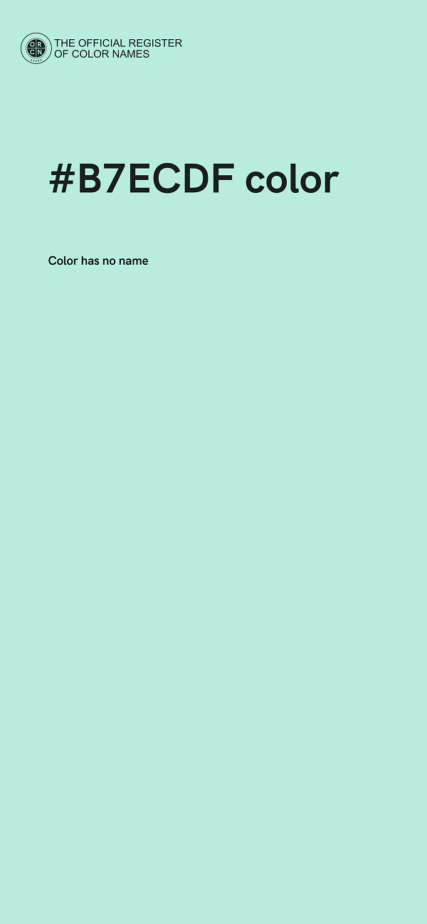 #B7ECDF color image