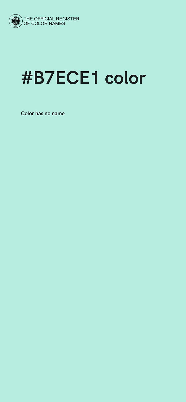 #B7ECE1 color image