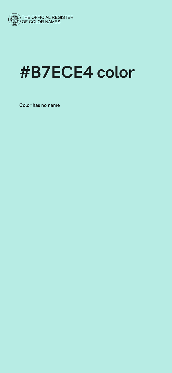 #B7ECE4 color image