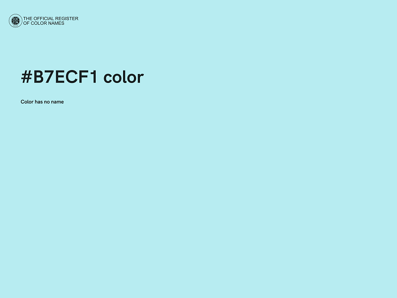 #B7ECF1 color image