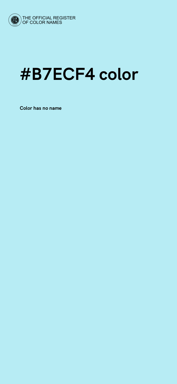 #B7ECF4 color image