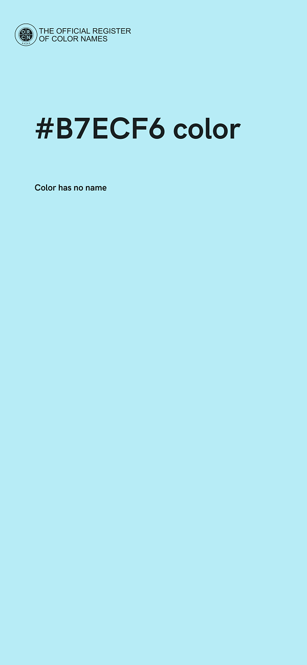 #B7ECF6 color image