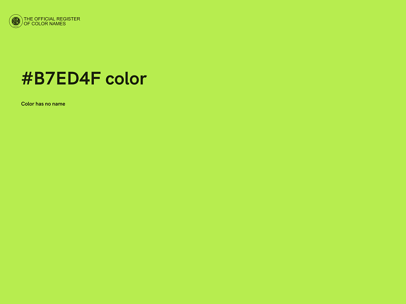 #B7ED4F color image