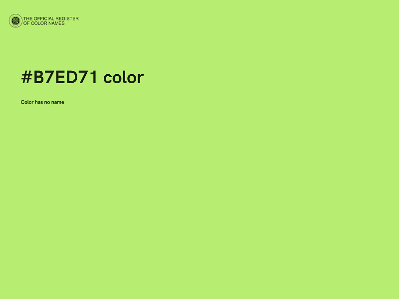 #B7ED71 color image