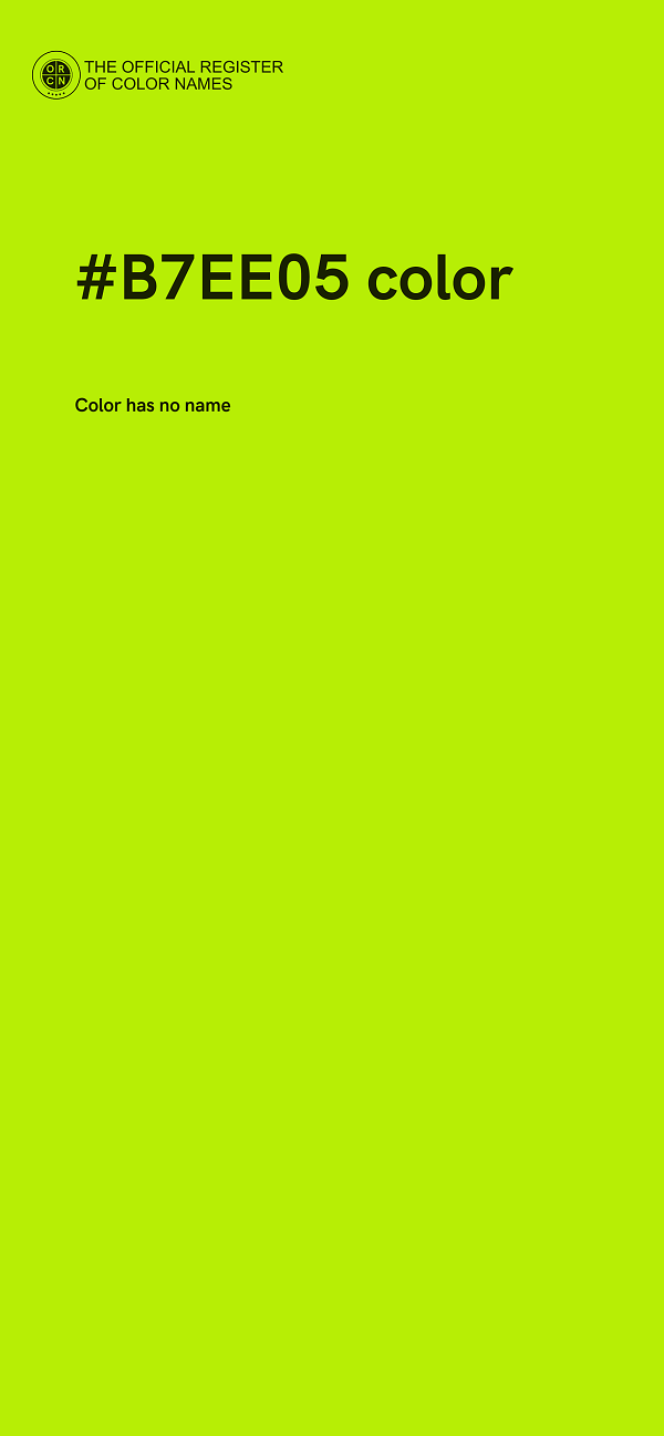 #B7EE05 color image