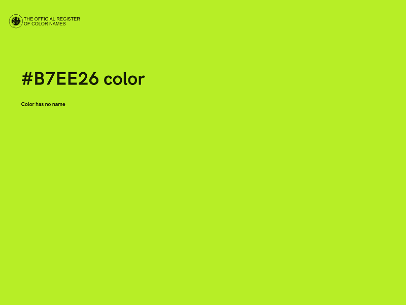 #B7EE26 color image