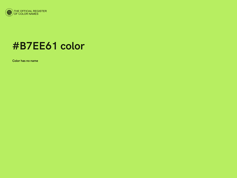 #B7EE61 color image