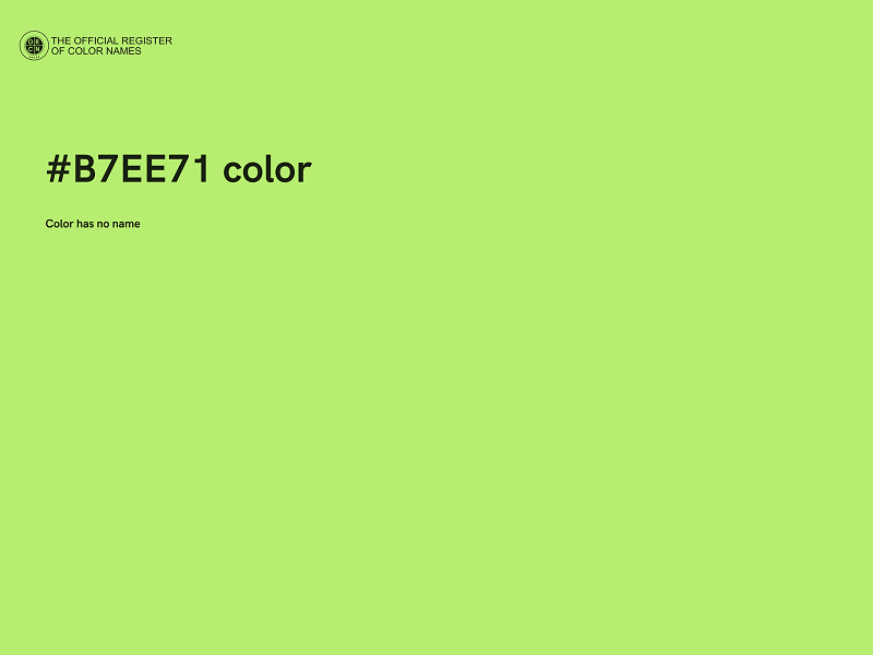 #B7EE71 color image