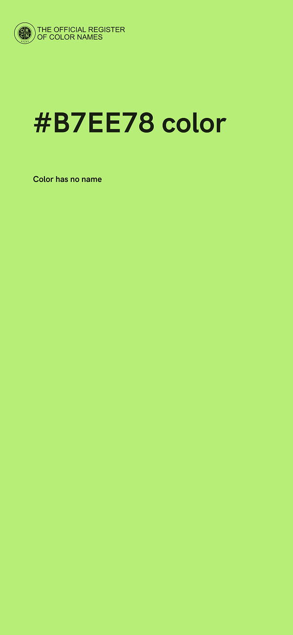 #B7EE78 color image