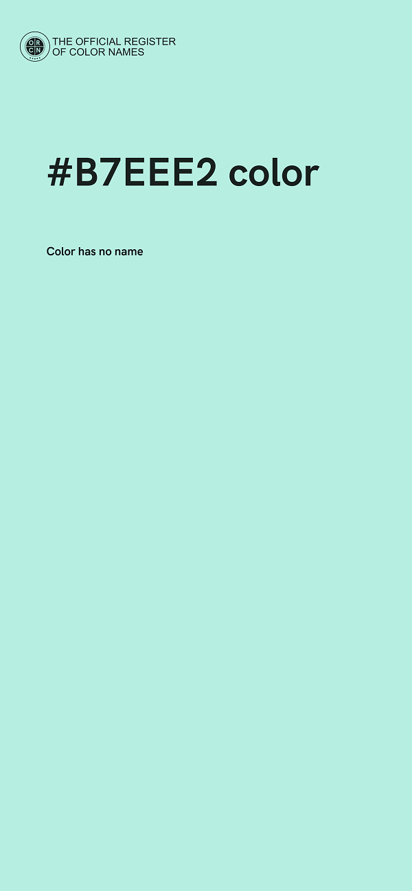 #B7EEE2 color image