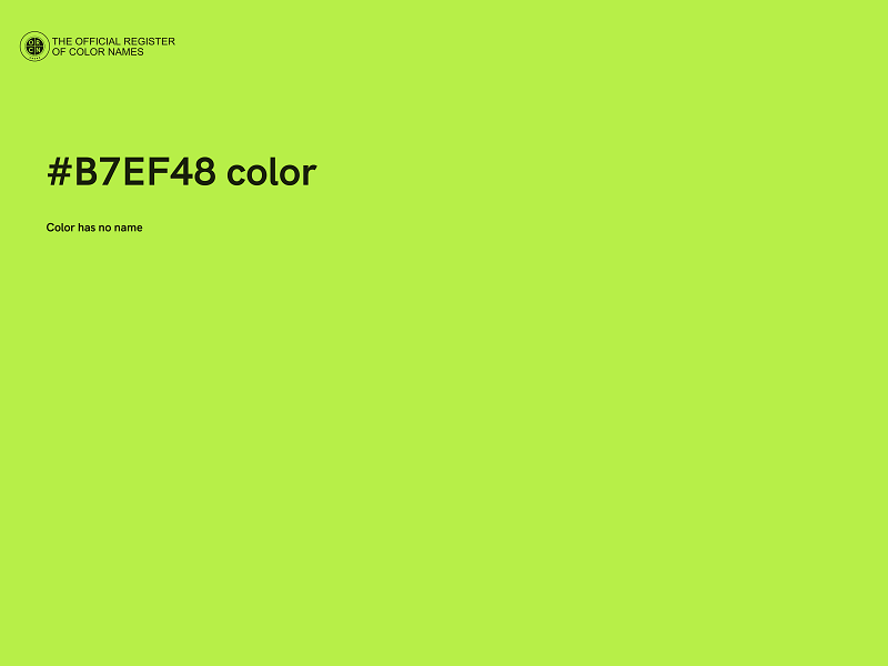 #B7EF48 color image