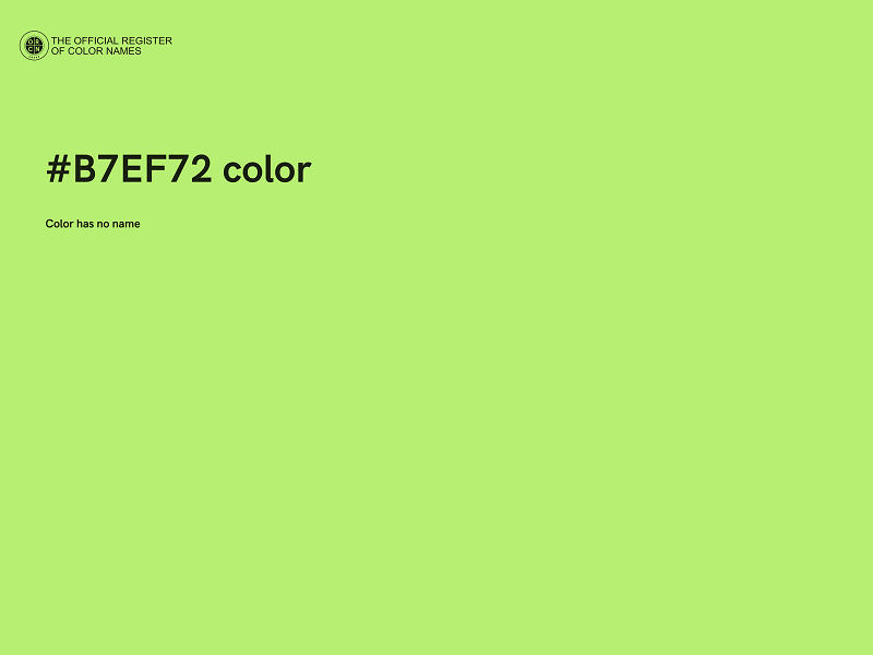 #B7EF72 color image
