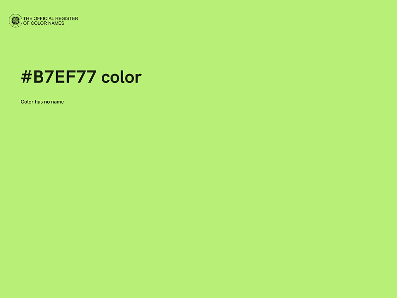 #B7EF77 color image