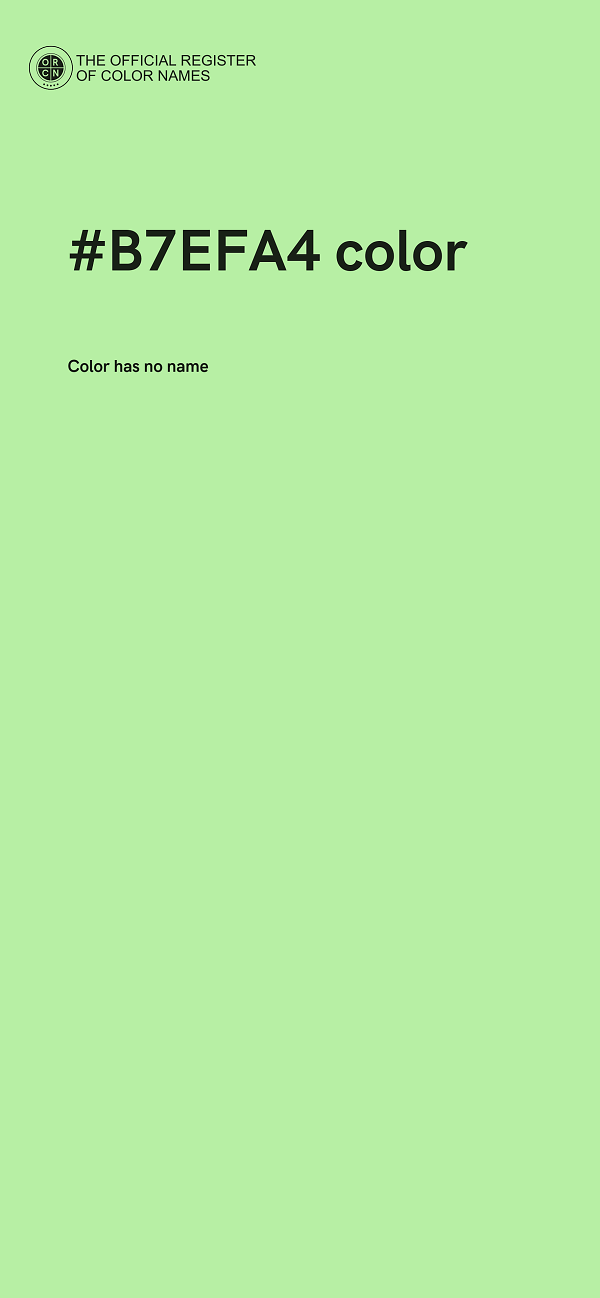 #B7EFA4 color image