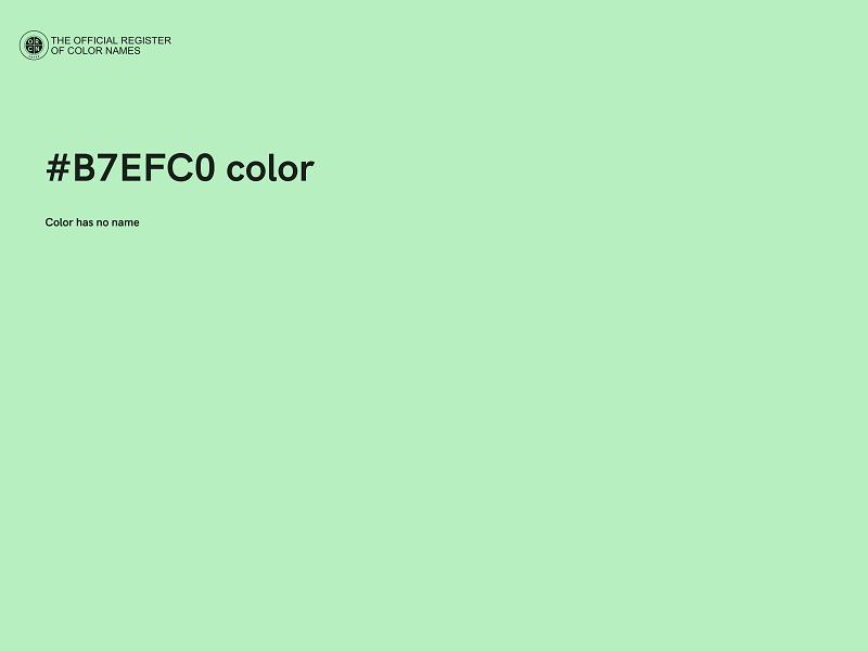 #B7EFC0 color image