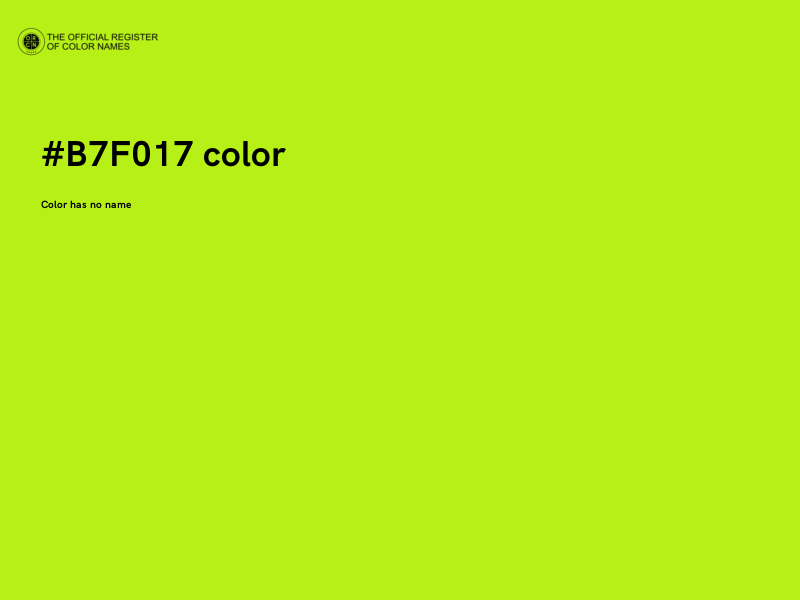 #B7F017 color image