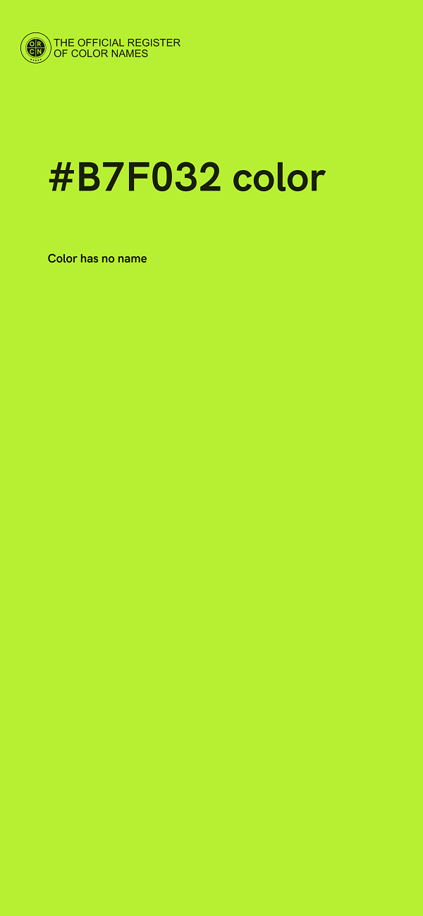 #B7F032 color image