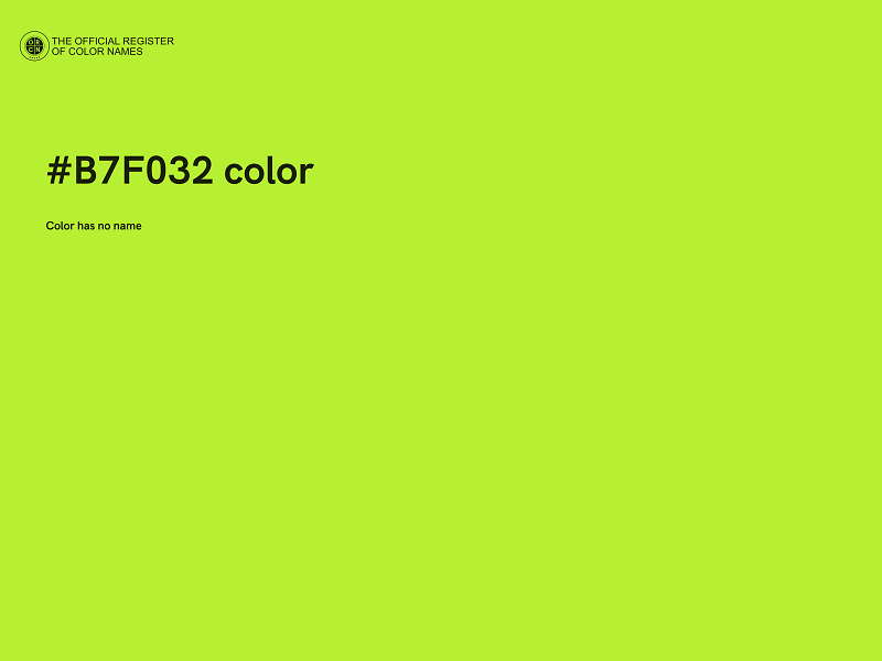 #B7F032 color image
