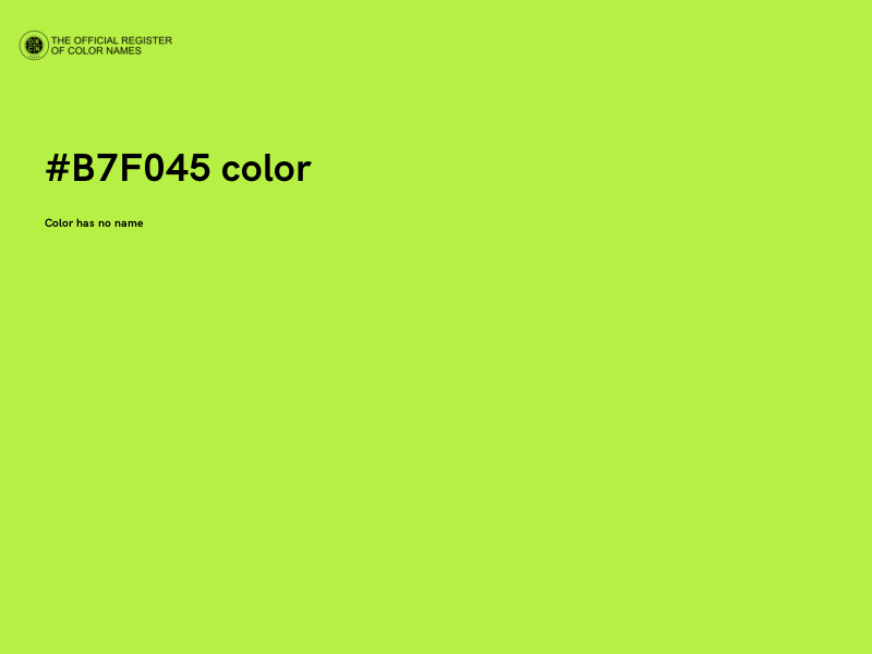 #B7F045 color image