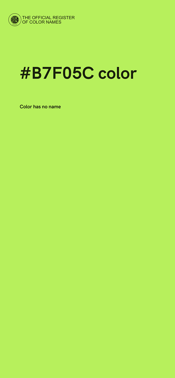 #B7F05C color image