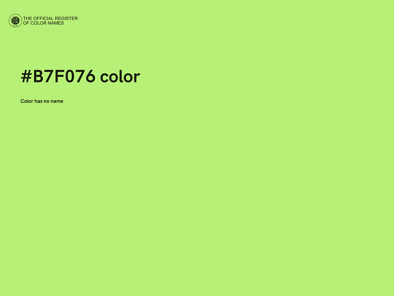 #B7F076 color image