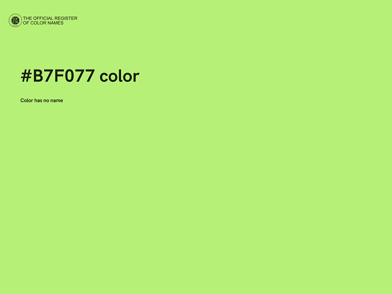 #B7F077 color image