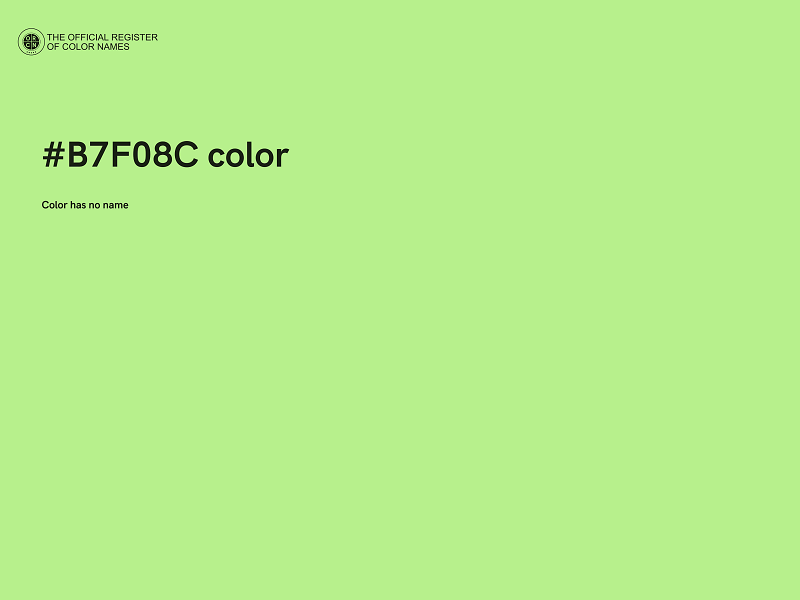 #B7F08C color image