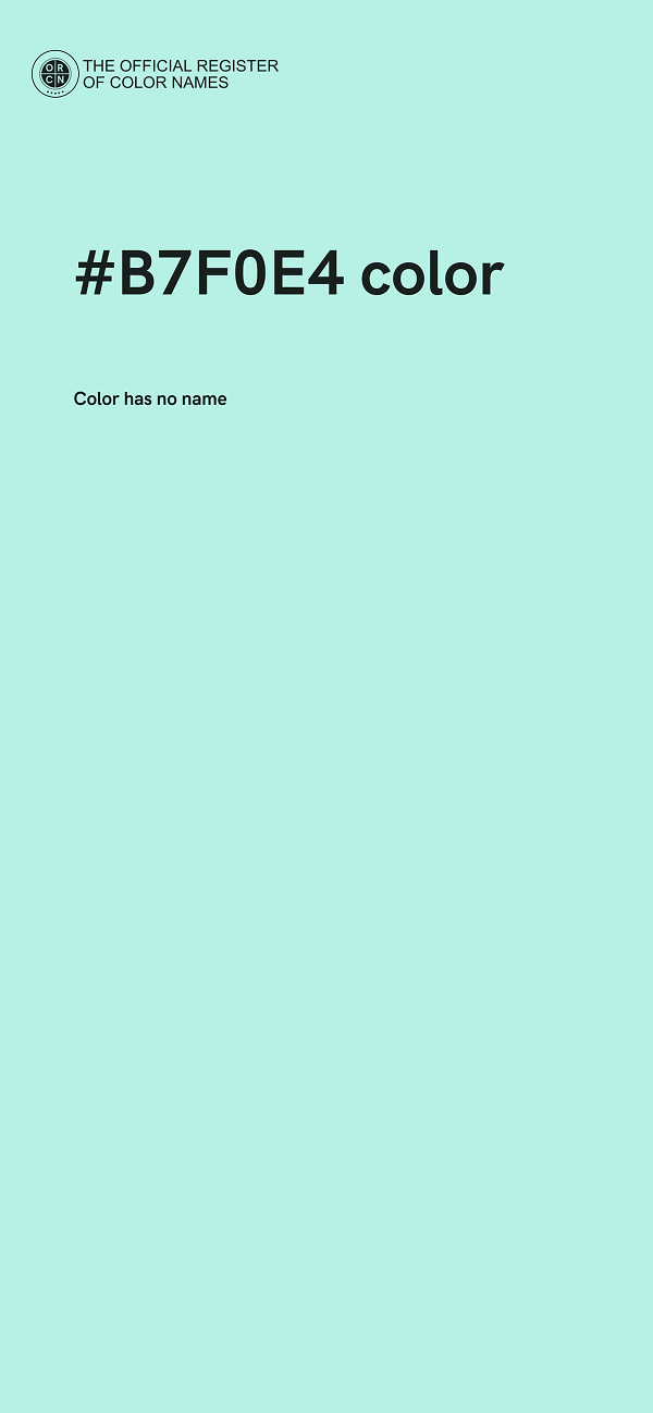 #B7F0E4 color image
