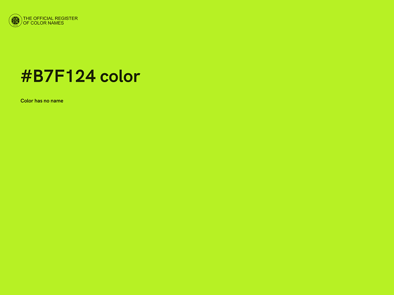 #B7F124 color image