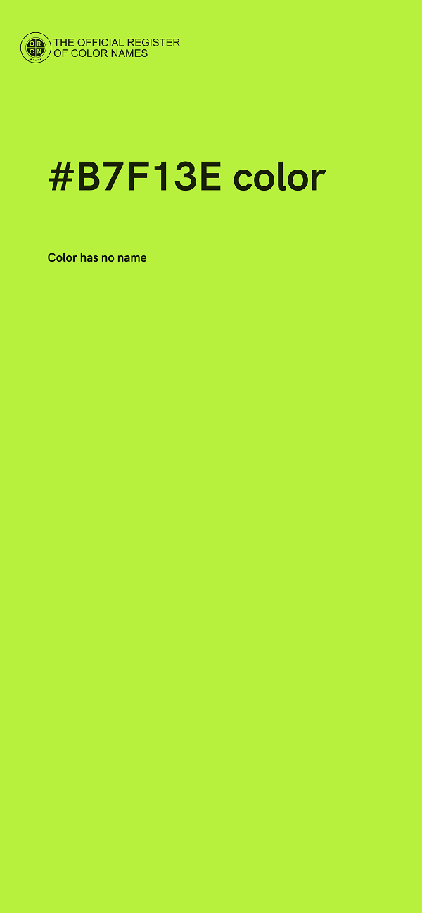 #B7F13E color image