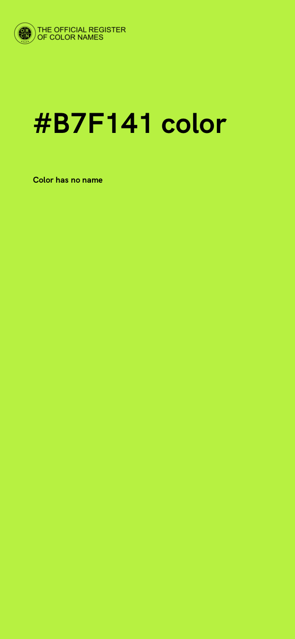 #B7F141 color image
