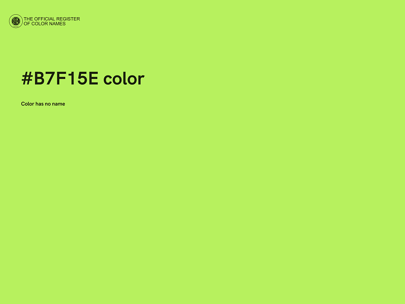 #B7F15E color image