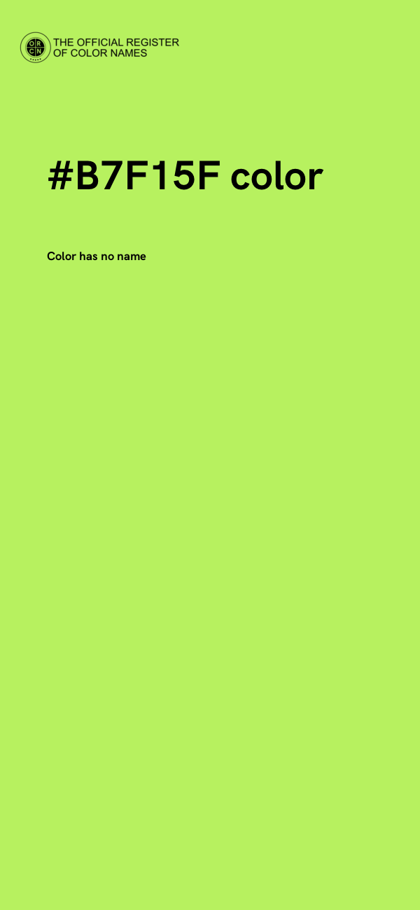 #B7F15F color image