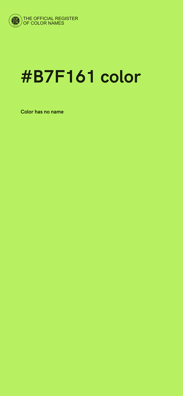 #B7F161 color image