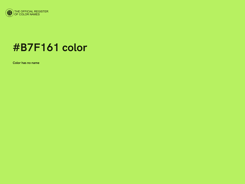 #B7F161 color image