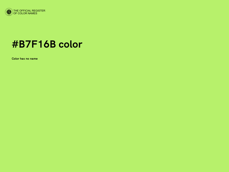 #B7F16B color image