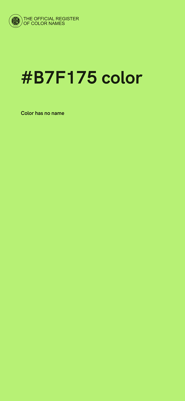 #B7F175 color image