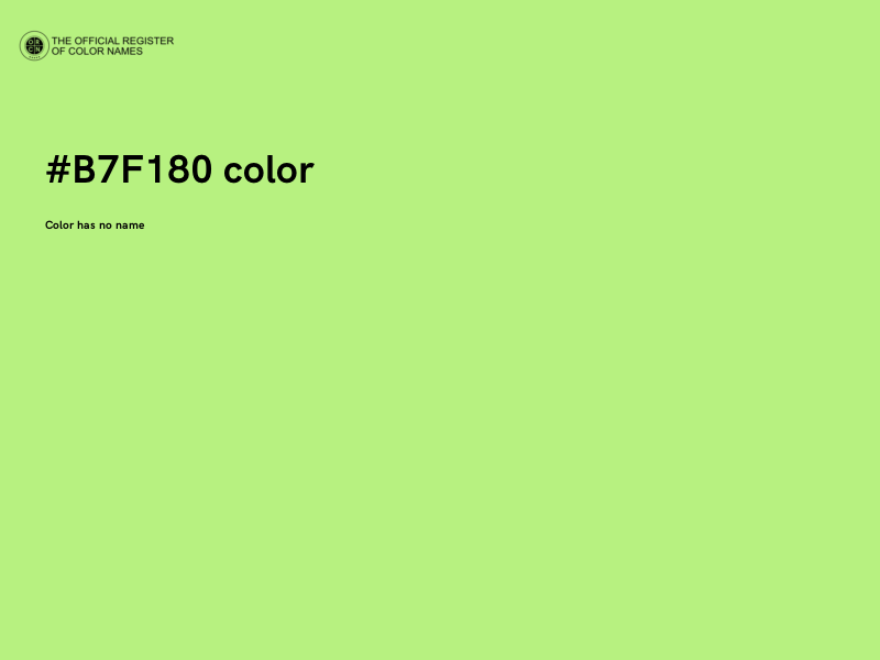 #B7F180 color image
