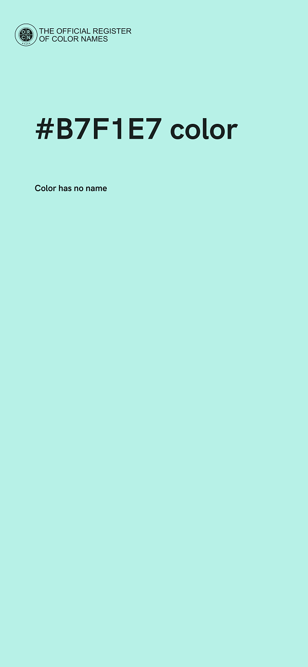 #B7F1E7 color image