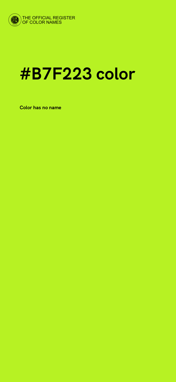 #B7F223 color image